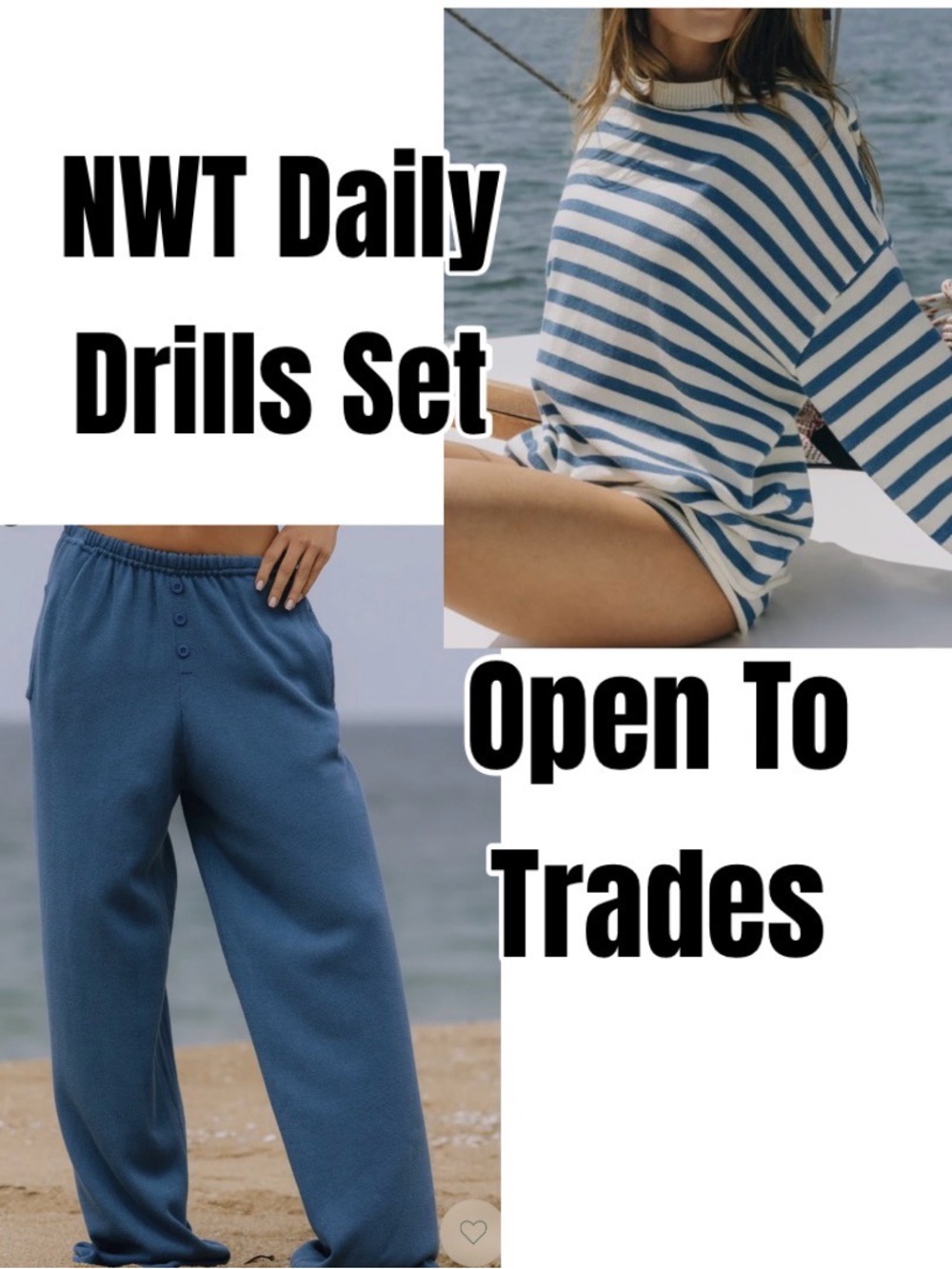 Do Not Buy! Daily Drills Resort Set NWT Size Small Cabana Blue